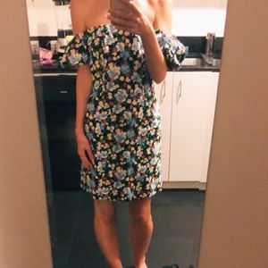 Maje floral minidress NWT off shoulder
